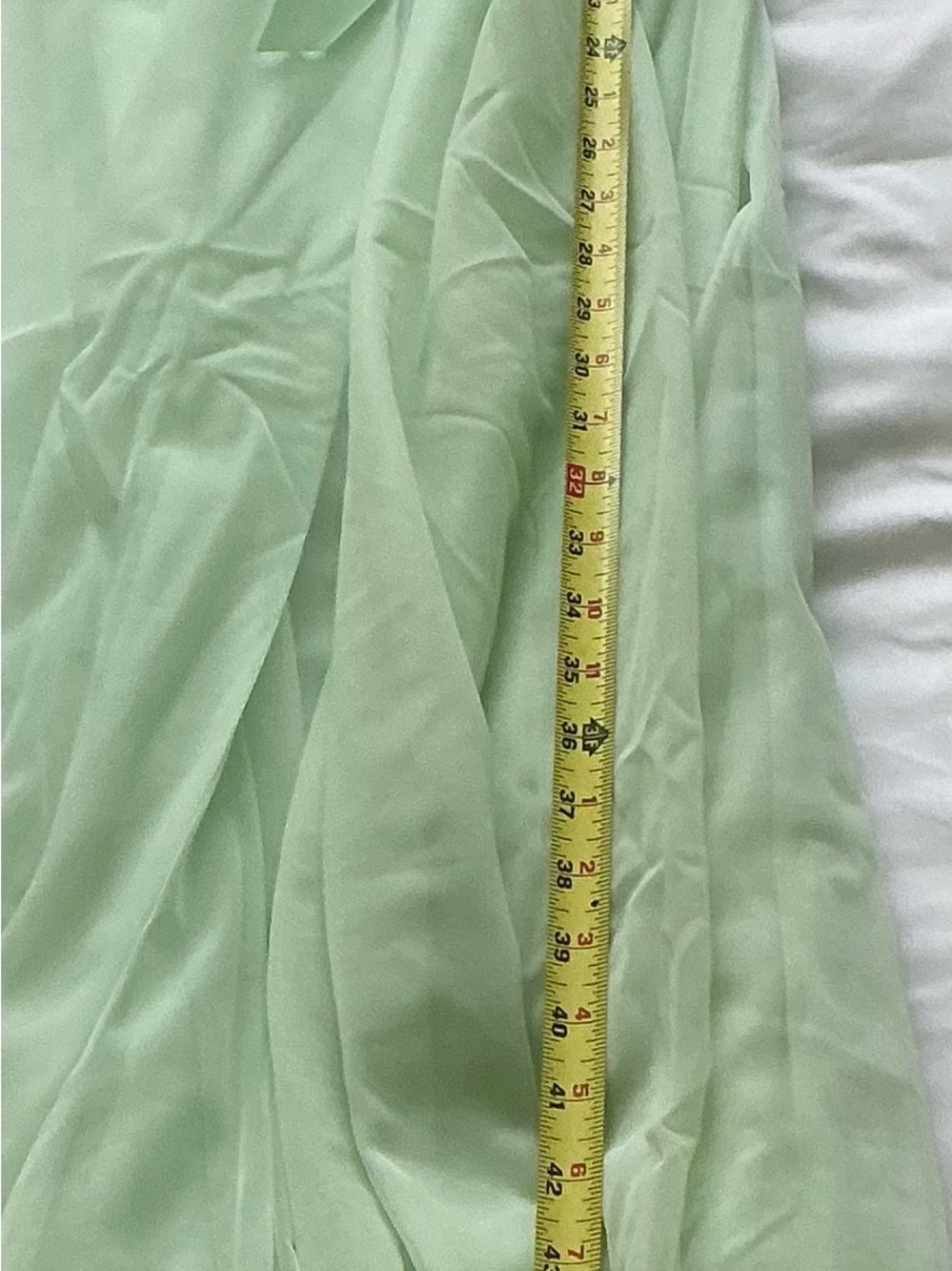 VTG Shadowline Peignoir Set Mint Green Nylon Chiffon Nightgown Gown Robe Lace S - Picture 14 of 16